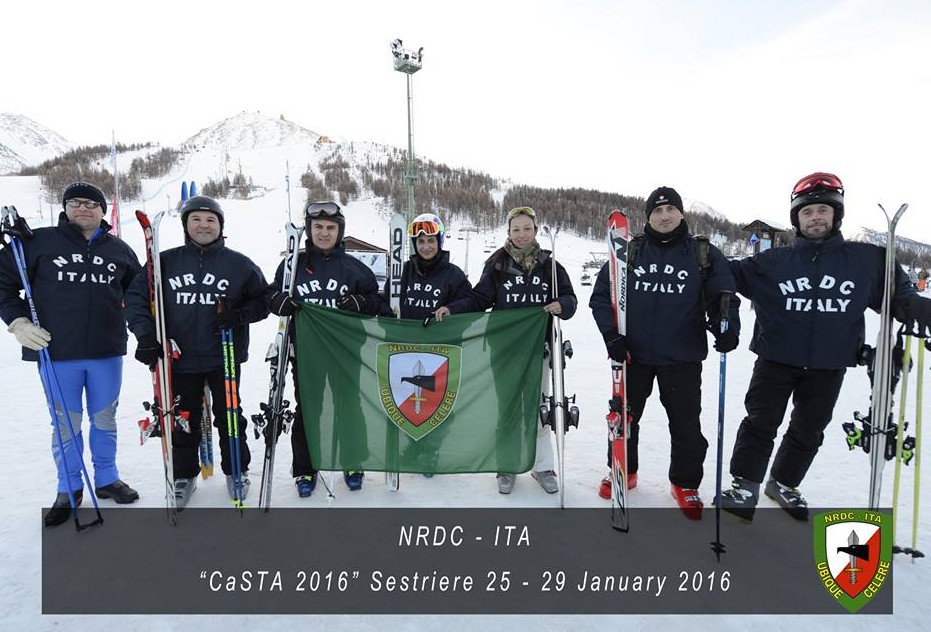 NRDC-ITA Team at the International Mountain Troops skiing competition 
