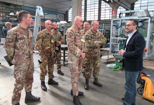 NRDC-ITA visits Fiocchi, hunting ammunition and cartridges factory in Lecco.
