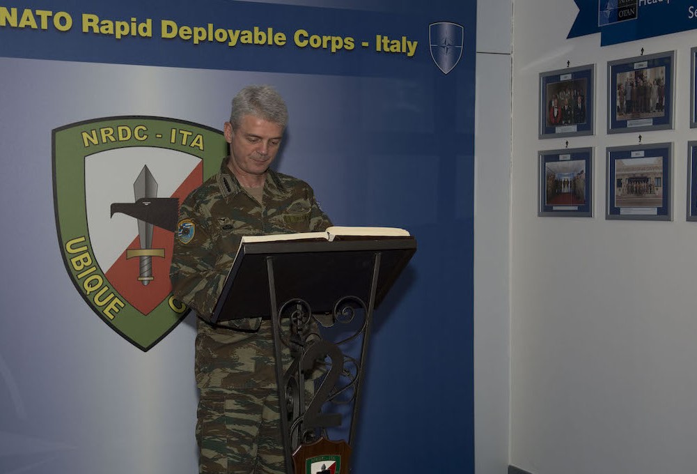 NRDC-GR Commander visits NRDC-ITA