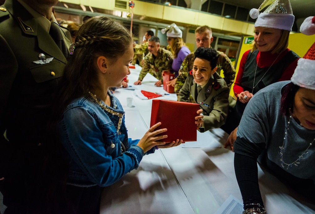 Christmas party for the kids at “Ugo Mara” barracks.