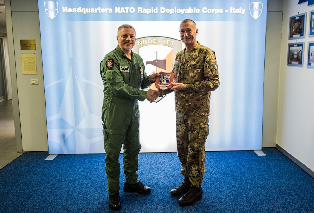 NRDC-ITA receive the visit of Major General Air Force Antonio Conserva, Italian COA Commander.