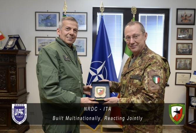 LT. GEN. Marchio' receives the visit of DACCC (Deployable Air Command e Control Centre)Commander