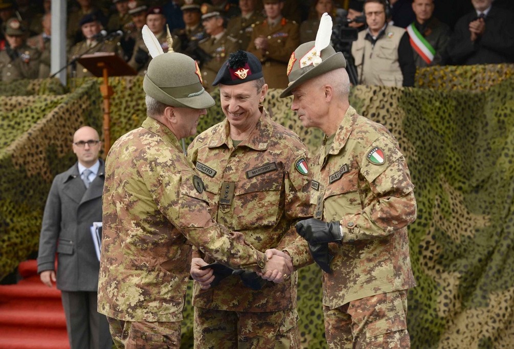 LT GENERAL BATTISTI HANDS OVER COMMAND TO LT GENERAL MARCHIO'